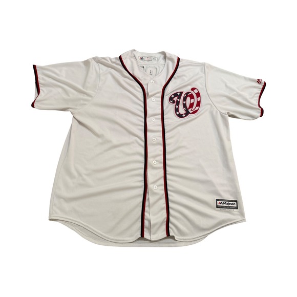Majestic Other - Majestic Washington‎ Nationals Jersey Mens 2XL White Good Bryce Harper 34 MLB